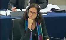 EU-Kommissarin Malmström gestern im Europaparlament