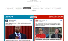 Screenshot des "Blue Feed, Red Feed" Tools der Washington Post