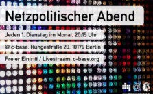 Jeden ersten Dienstag im Monat: Der Netzpolitische Abend der DigiGes in Berlin