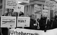 Protest gegen die Einführung des Leistungsschutzrechts im März 2013. Bild: Digitale Gesellschaft, Lizenz: Creative Commons BY-SA 2.0
