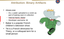 Folie des kanadischen Geheimdiensts über französischen Staatstrojaner "Babar".