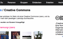 Screenshot von flickr.com/creativecommons