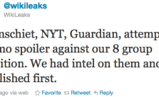 @wikileaks: Domschiet, NYT, Guardian, attempted Gitmo spoiler against our 8 group coalition. We had intel on them and published first.