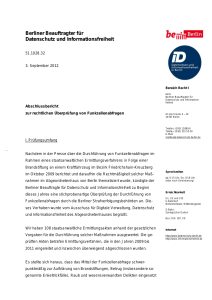 Prüfbericht des Berliner Datenschutzbeauftragten.