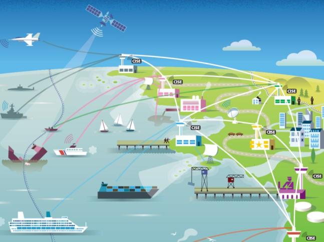 Cover der Broschüre "Integrating Maritime Surveillance common information sharing environment" (CISE)