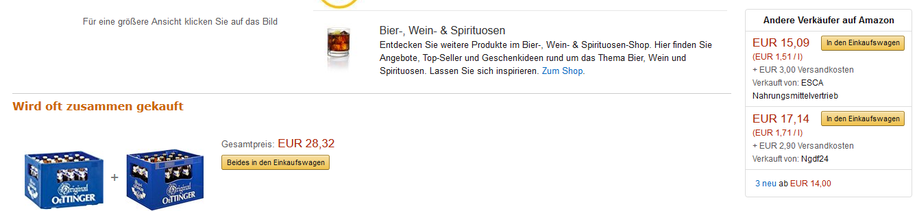 Beispiel einer Buy Box Screenshot: amazon.de