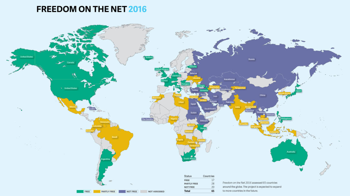 Freedom on the net report 2016 internetfreiheit weltweit auf dem r ckzug