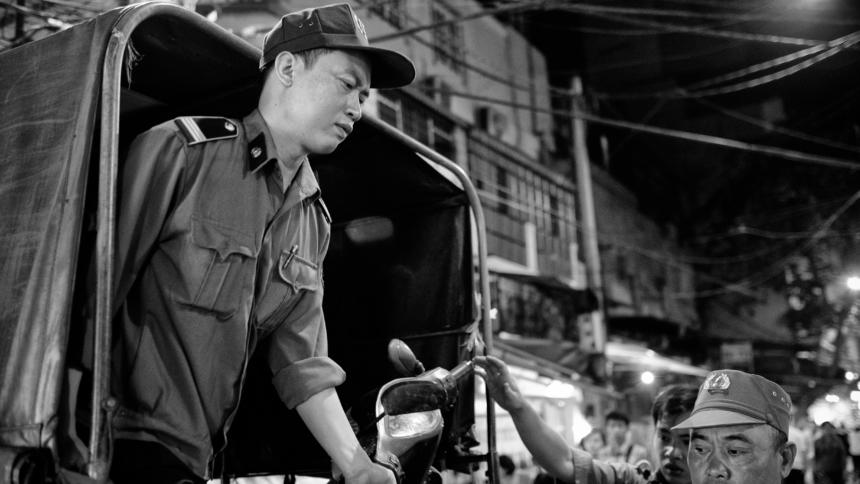 Vietnamesische Polizisten in der Hauptstadt Hanoi. (Symbolbild)
