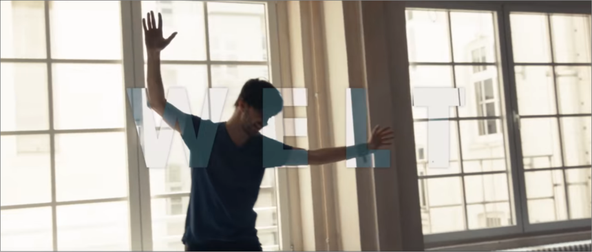 Screenshot aus dem Musikvideo zu "Menschen Leben Tanzen Welt"