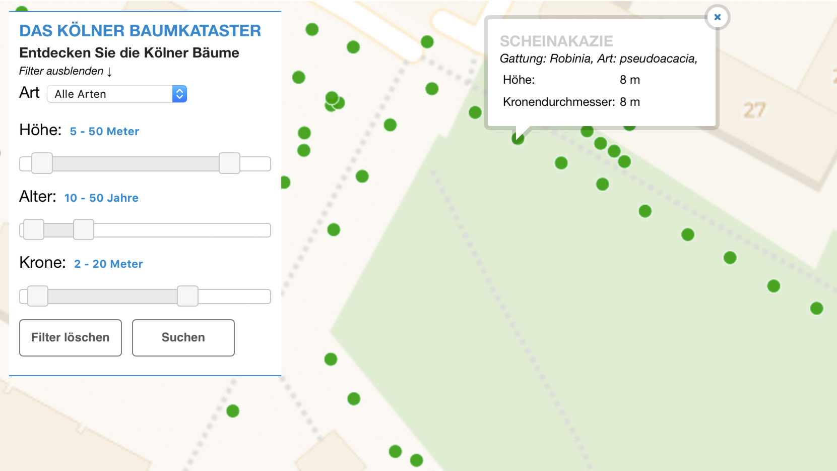 Offene Baumkataster Welcher Baum steht in meiner Straße?