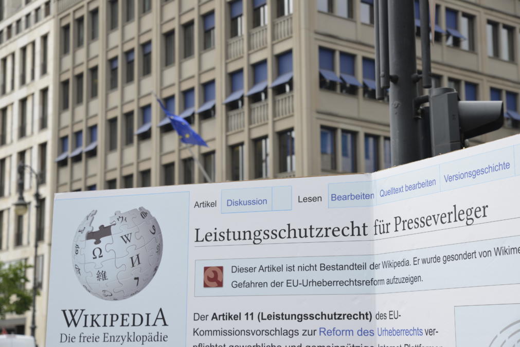 Protest gegen Leistungsschutzrecht