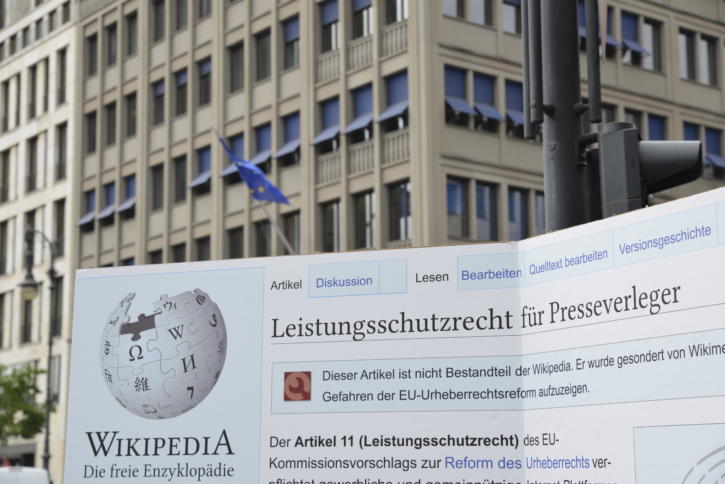 Protest gegen Leistungsschutzrecht