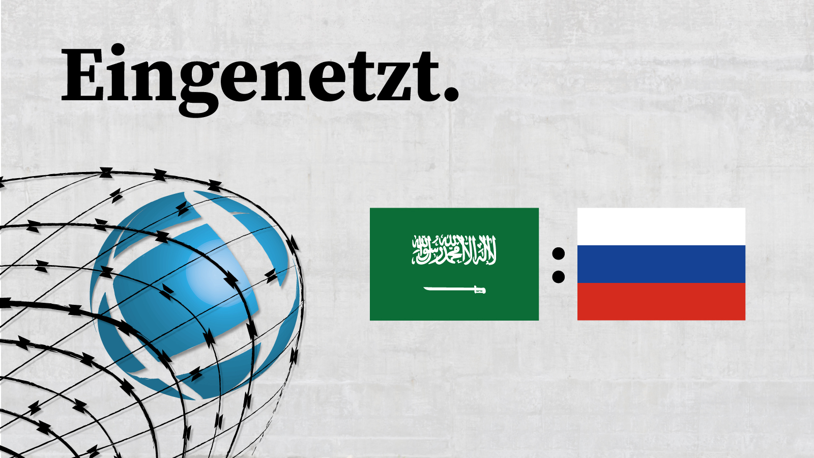 Weltkugel mit NATO-Draht