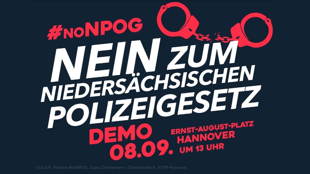 Großdemonstration noNPOG am 8. September in Hannover
