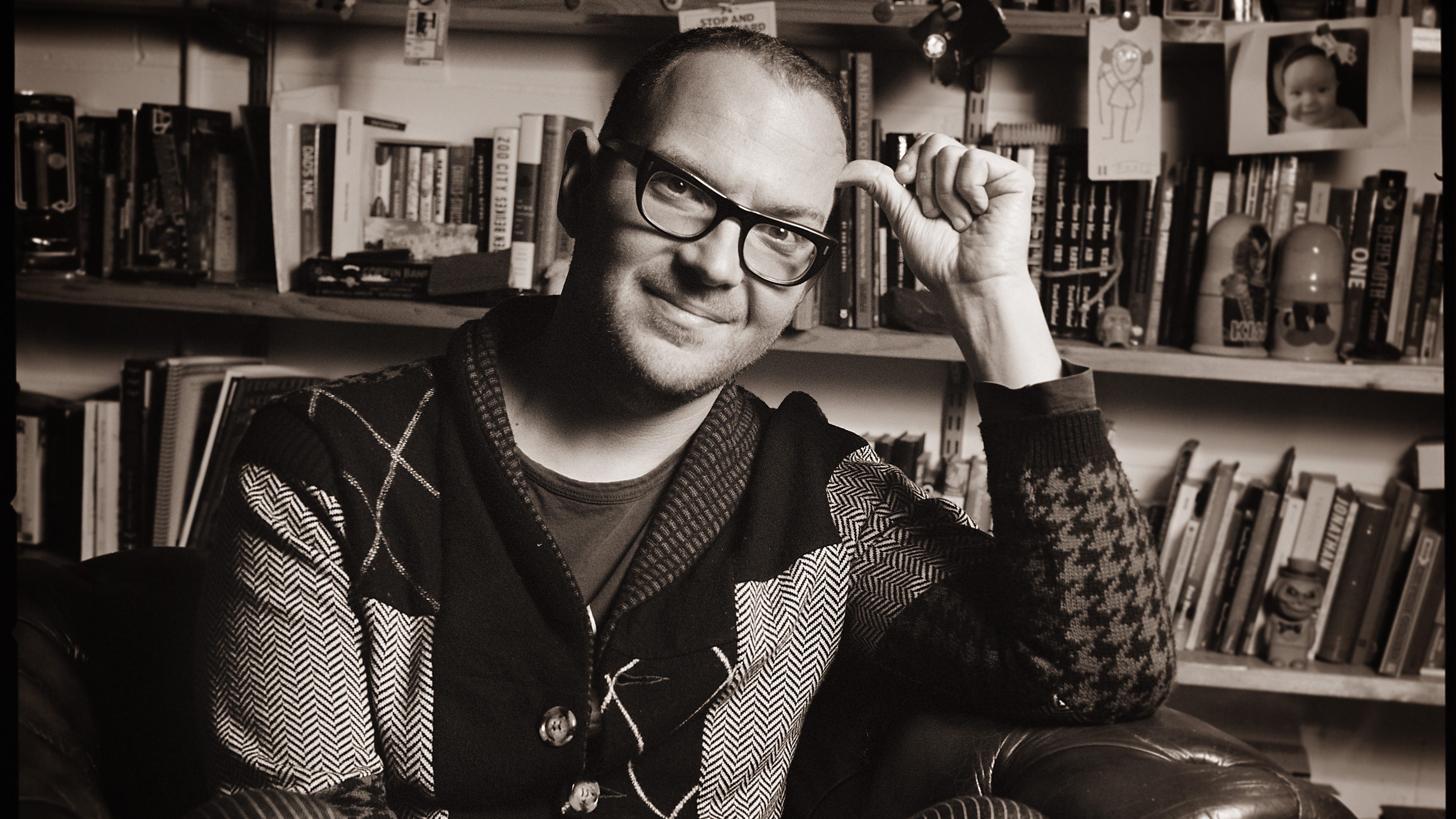 Cory Doctorow (craphound.com) is a science fiction author, activist, journalist and blogger -- the co-editor of Boing Boing (boingboing.net) and the author of young adult novels like PIRATE CINEMA and LITTLE BROTHER and novels for adults like RAPTURE OF THE NERDS and MAKERS. He is the former European director of the Electronic Frontier Foundation and co-founded the UK Open Rights Group. Born in Toronto, Canada, he now lives in London and is pictured here in his office.