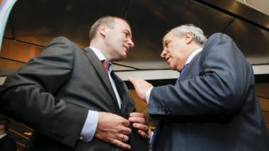 Spitzenkandidat Manfred Weber und Parlamentspresident Antonio Tajani