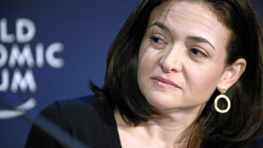 Foto von Sheryl Sandberg auf dem World Economic Forum