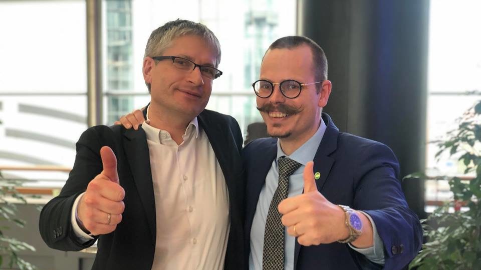 Die grünen Abgeordneten Sven Giegold und Max Andersson