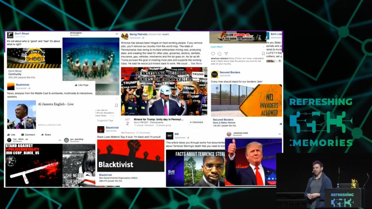 Dan McCoy auf einer Bühne des 35c3