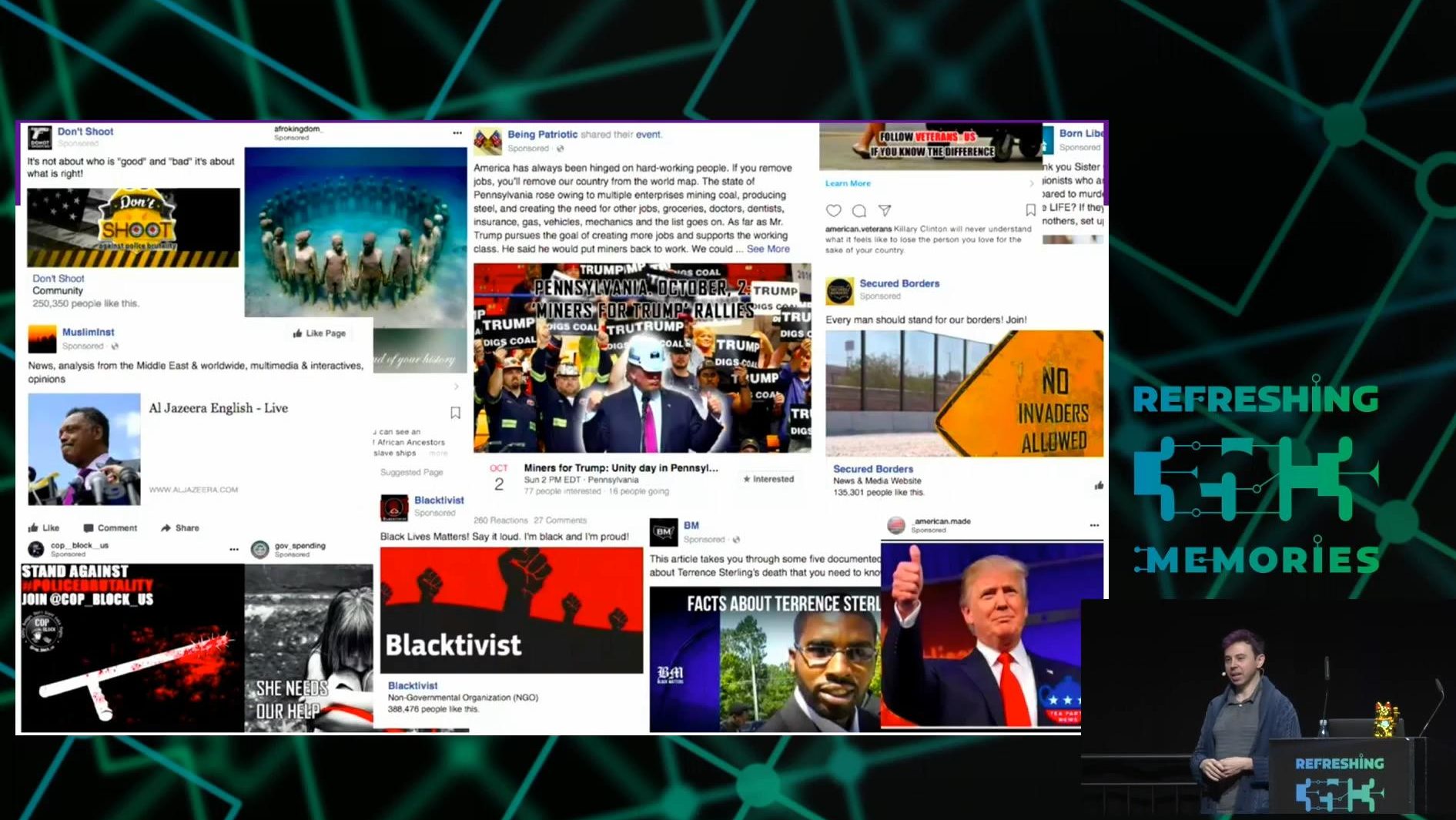 Dan McCoy auf einer Bühne des 35c3