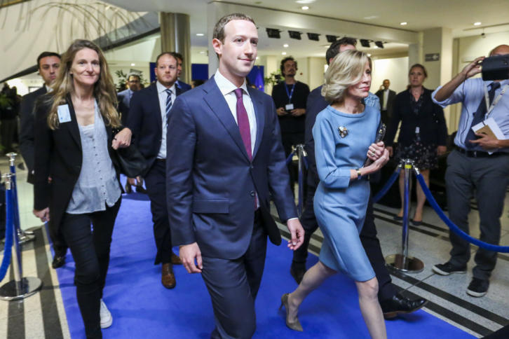 Facebook-Chef Mark Zuckerberg im EU-Parlament