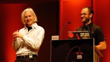 Julian Assange und Daniel Domscheit-Berg