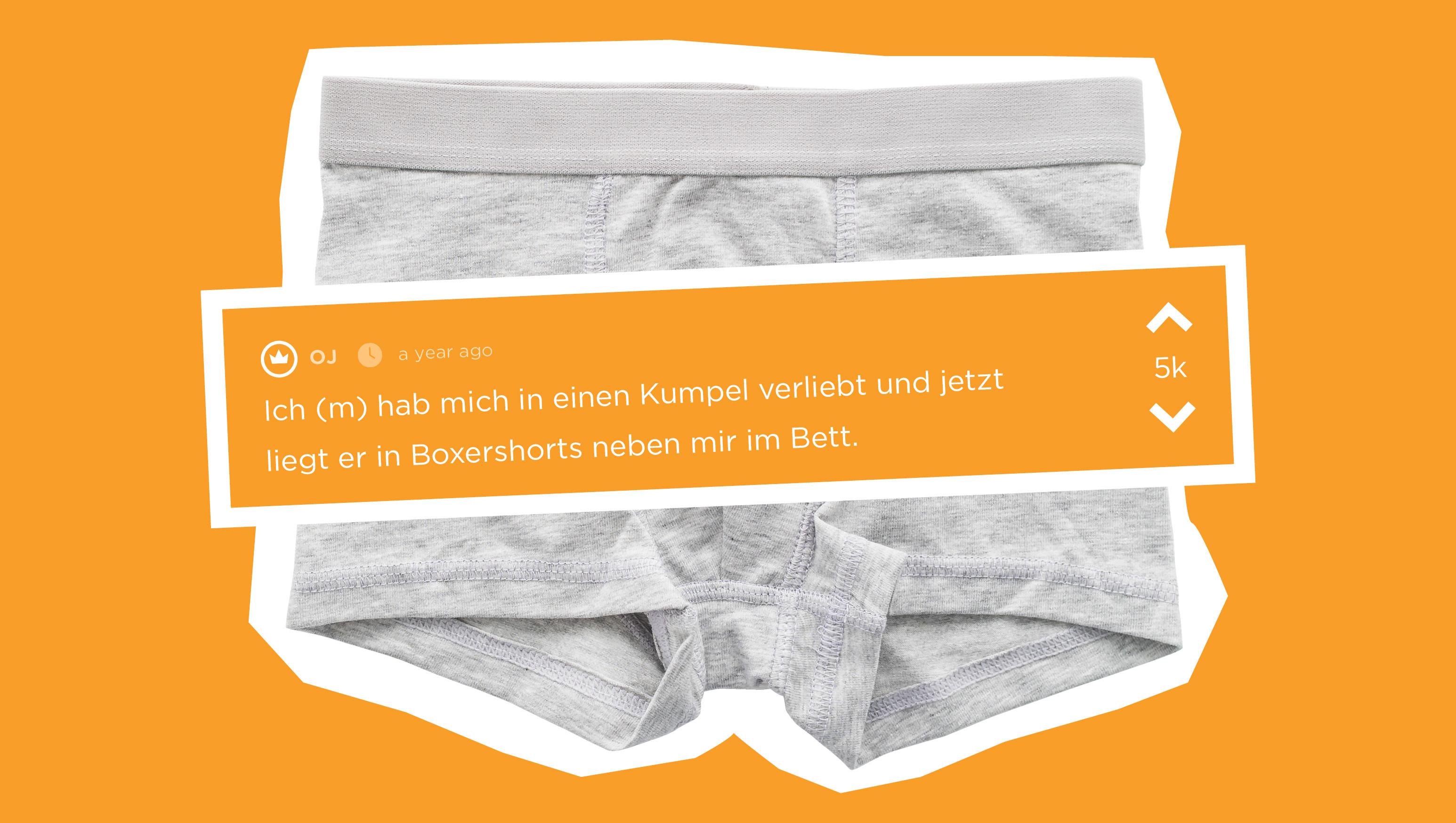 Eine Boxershorts mit Jodel-Post