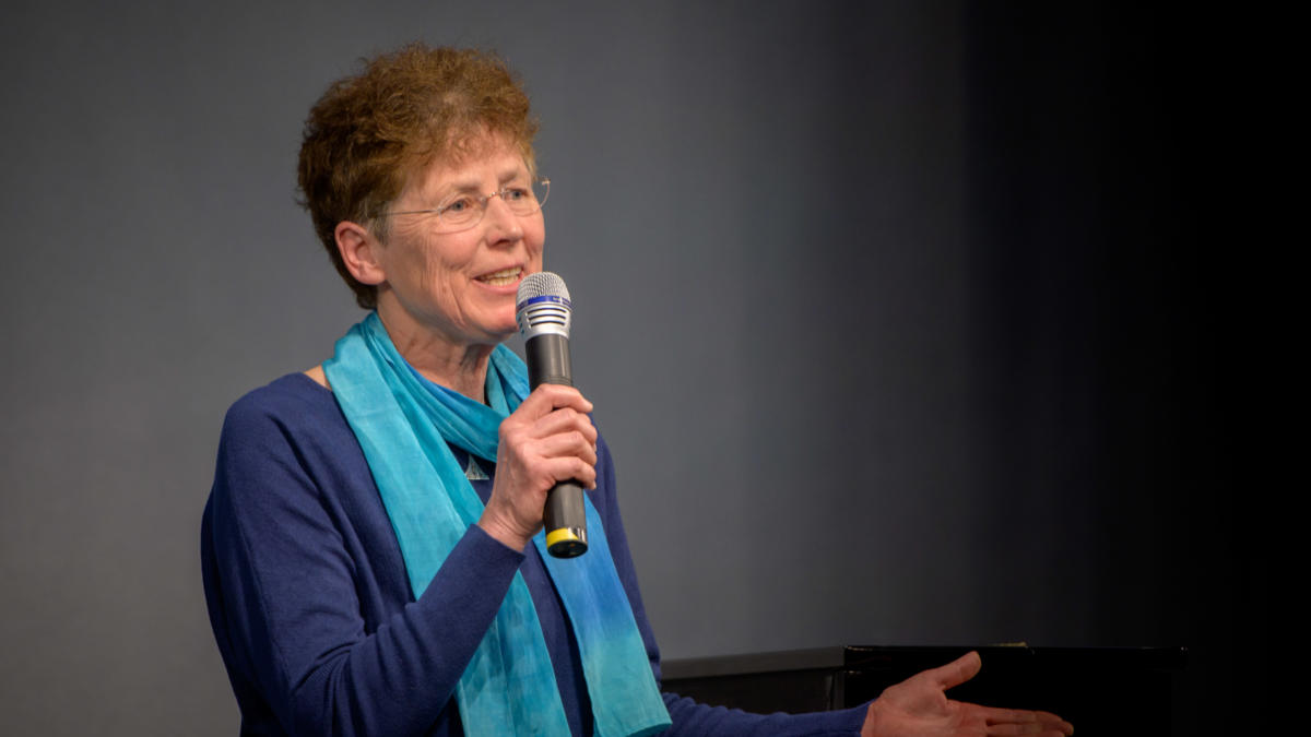 Kristina Hänel bei einer Preisverleihung der Heinrich-Böll-Stiftung.