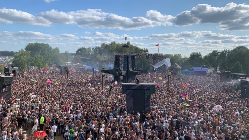 Musikfestival Fusion von oben gesehen