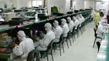 Arbeiter bei Foxconn in Shenzen