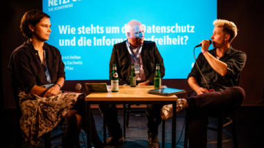 Lea Pfau, Ulrich Kelber und Ingo Dachwitz