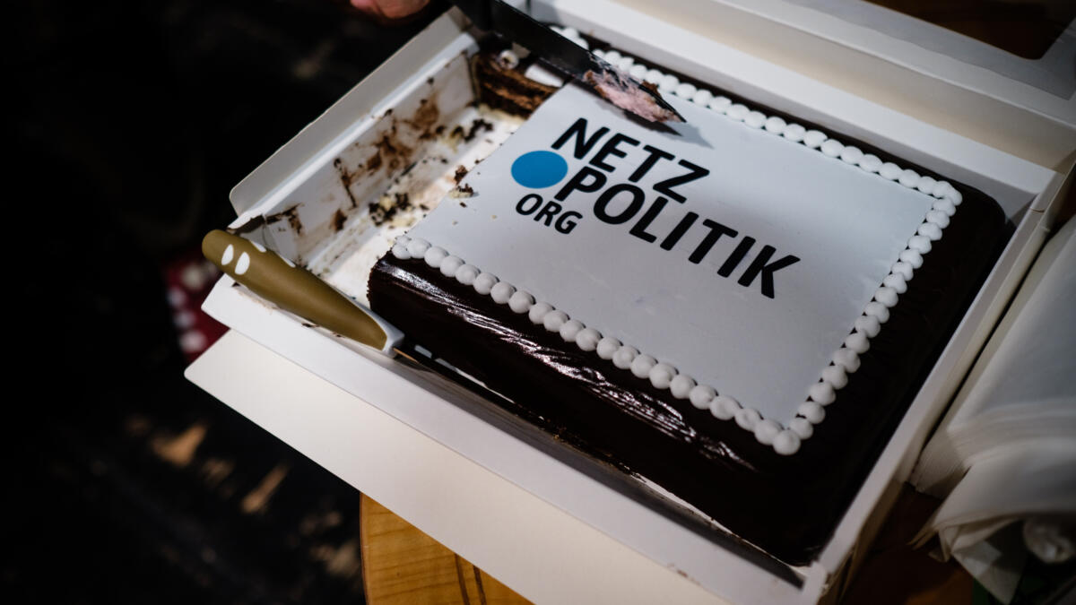 Anschnitt der Geburtstagstorte