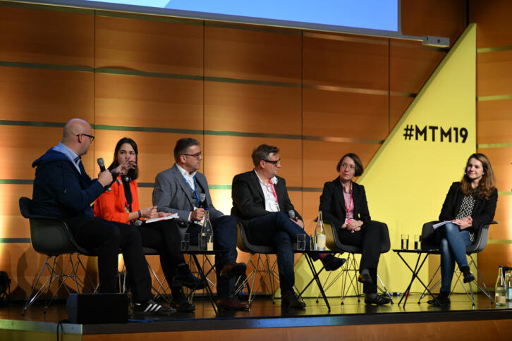 TeilnehmerInnen des Panels zu "digitaler Souveränität" bei den Medientagen München