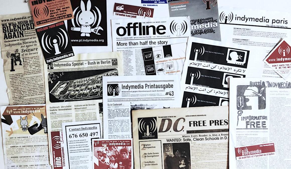 Collage aus Indymedia-Bildern