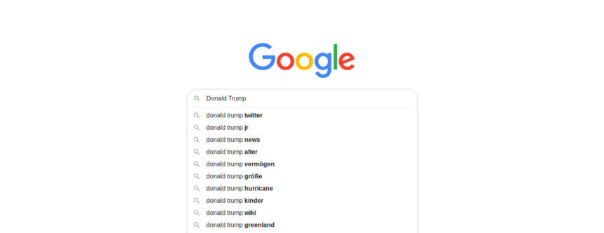 Google Suchergebnisse für Donald Trump