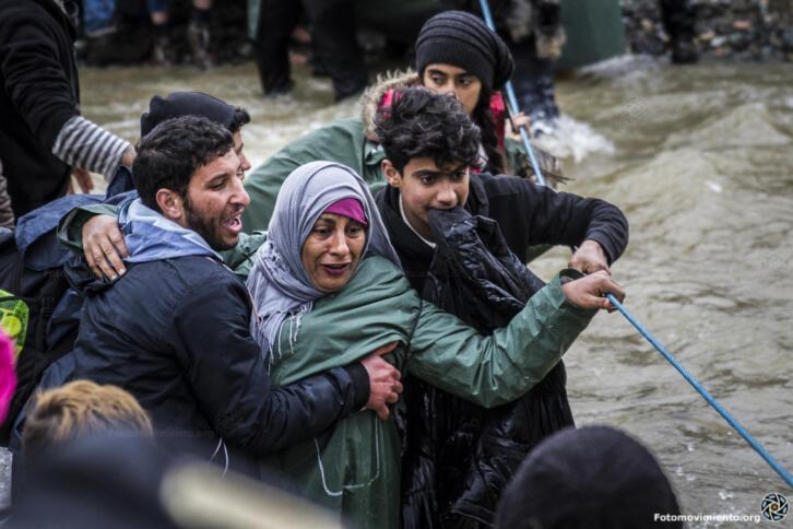 Flüchtende in Idomeni