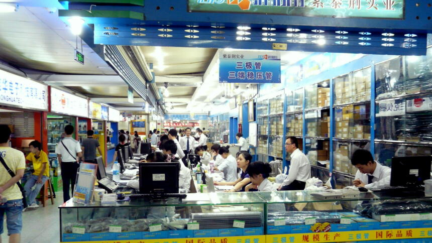 Elektronik-Großmarkt in Shenzhen