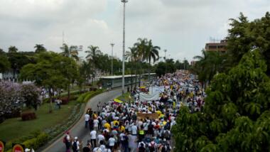Protestierende in Kolumbien