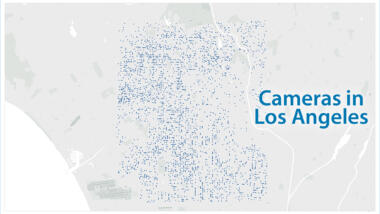 Karte von Los Angeles mit Standorten von Kameras