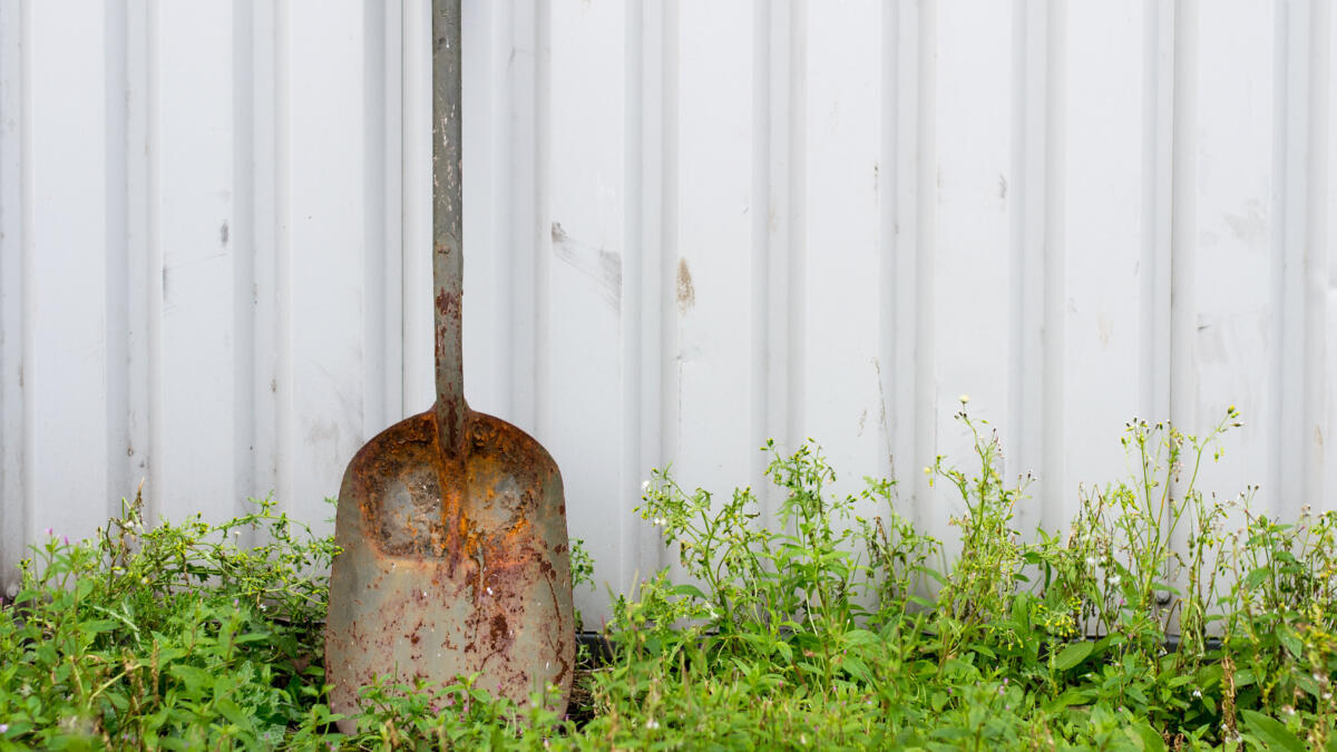 Spaten in Warteposition