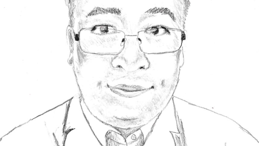 Bleistiftzeichnung des chinesischen Arztes Li Wenliang