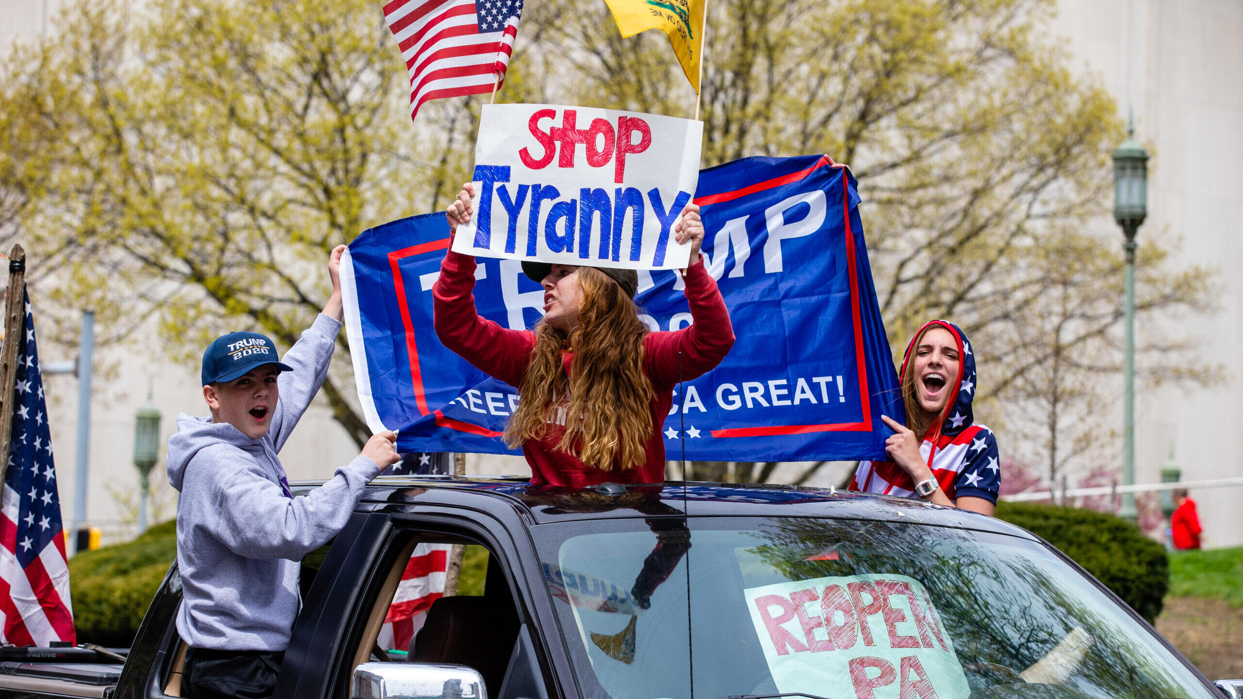 Demonstranten in Pennsylvanien