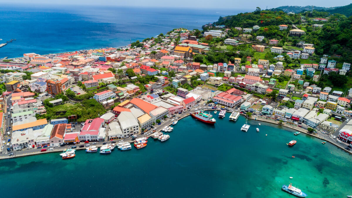 Luftbild St. Georges auf Grenada