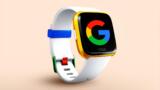 Eine Fitbit-Smartwatch zeigt das Google-Logo.