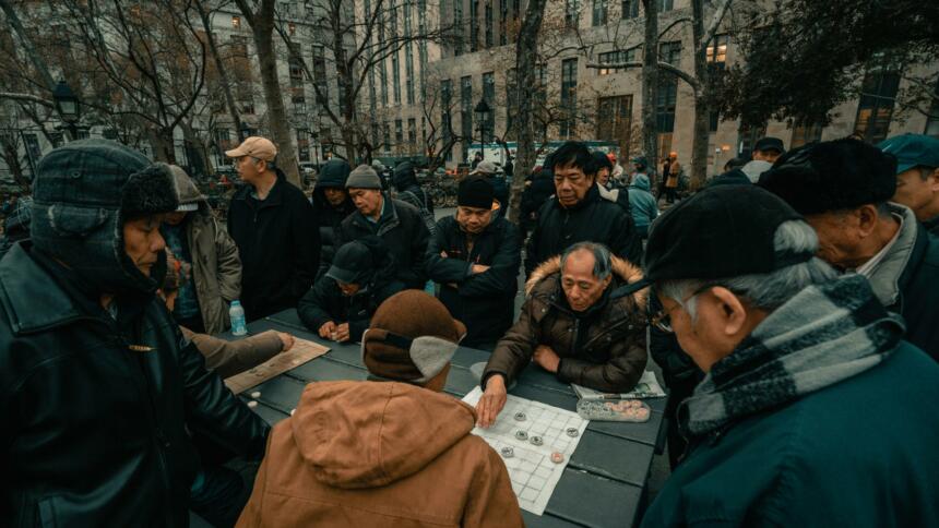 Chinastämmige US-Amerikaner:innen in einem Park