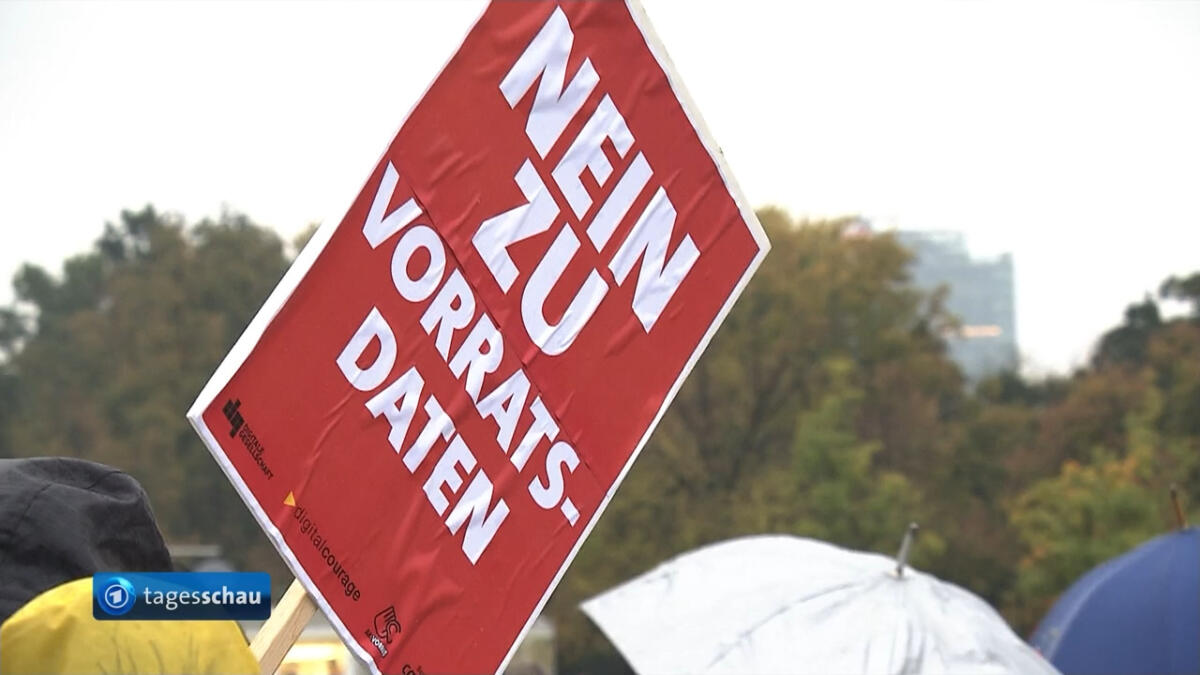 Schild: Nein zu Vorratsdaten