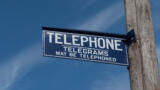Schild Telefon Telegramm