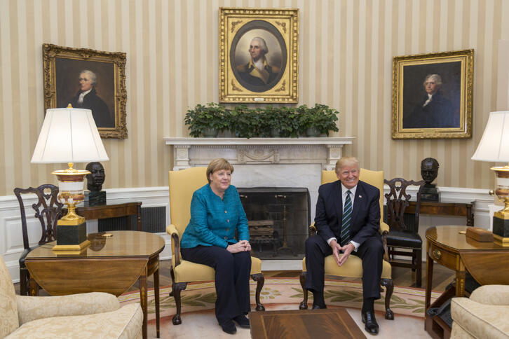 President Donald Trump meets with German Chancellor Angela Merkel in the Oval Office, Friday, March 17, 2017. (Official White House Photo by Shealah Craighead)