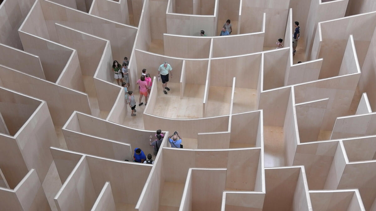 Labyrinth von oben fotografiert