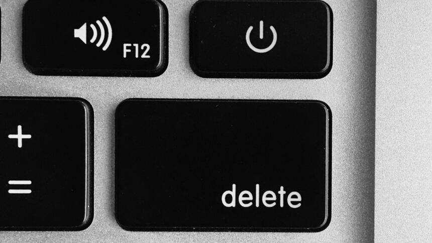 Delete-Button auf einer Computertastatur